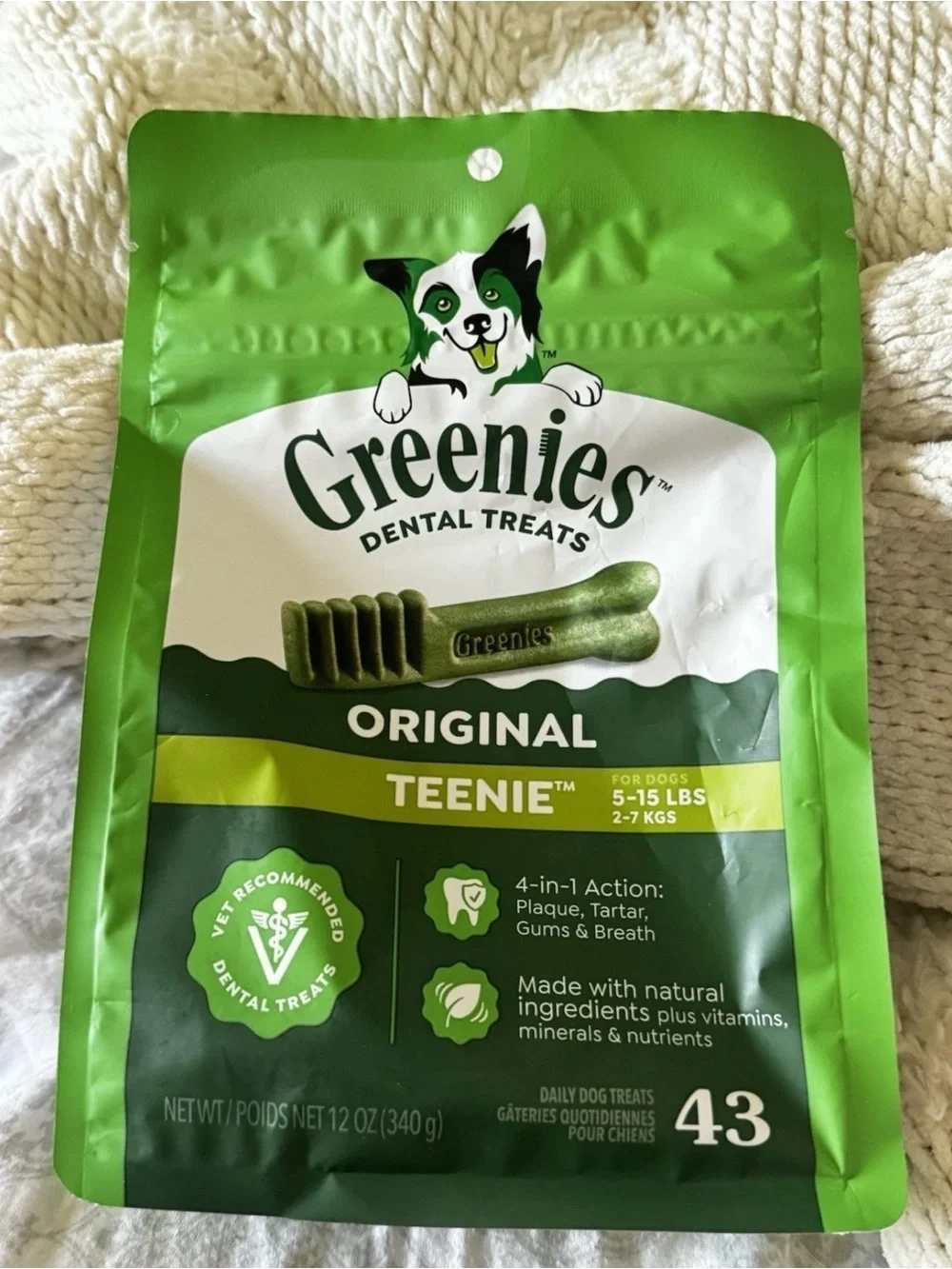 Greenies Original Teenie Dental Dog Treats - 12 oz (43 Count)
